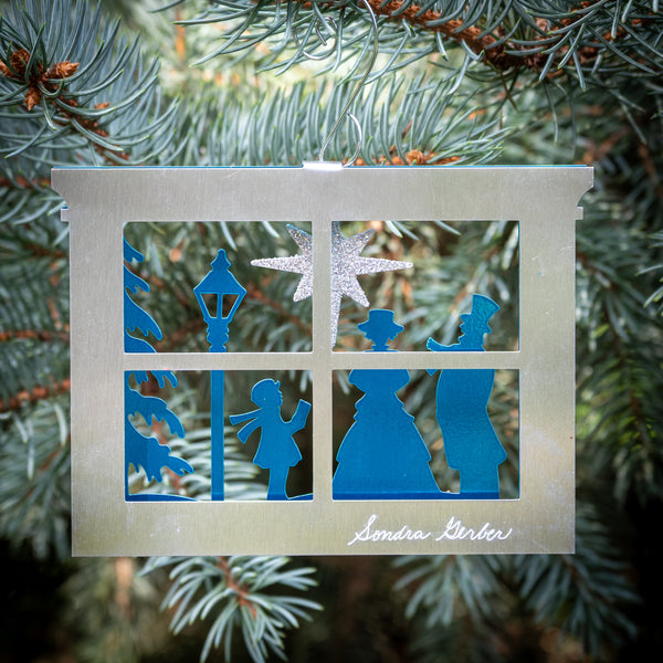 Carolers Ornament 2025 - by Sondra Gerber - ©Sondra Gerber - Metal Petal Art LLC