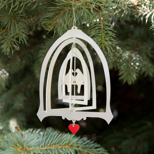 Lovebirds Ornament - by Sondra Gerber - ©Sondra Gerber - Metal Petal Art LLC
