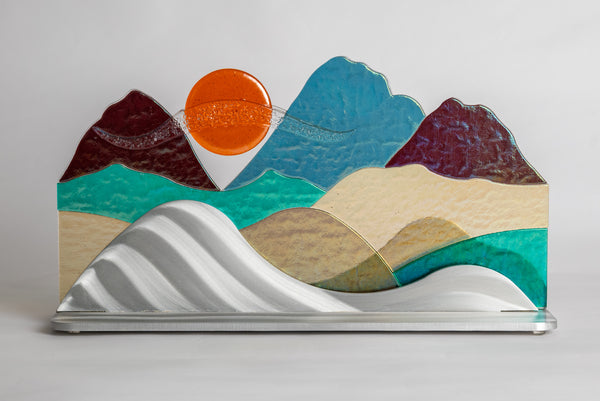 Majestic Mountain Glass - by Sondra Gerber - ©Sondra Gerber - Metal Petal Art LLC
