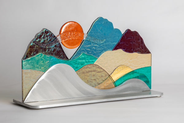 Majestic Mountain Glass - by Sondra Gerber - ©Sondra Gerber - Metal Petal Art LLC
