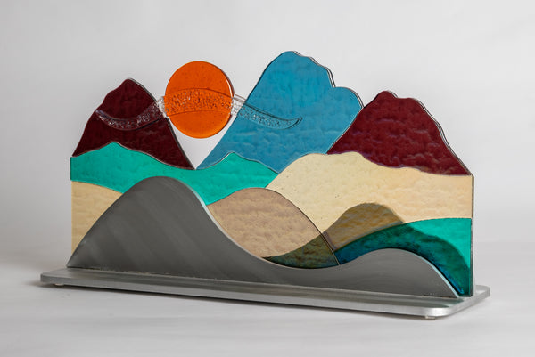Majestic Mountain Glass - by Sondra Gerber - ©Sondra Gerber - Metal Petal Art LLC