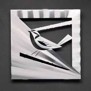 Charley Bird panel 10 inch - Retiring - by Sondra Gerber - ©Sondra Gerber - Metal Petal Art LLC
