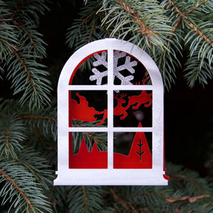 Santa Window - by Sondra Gerber - ©Sondra Gerber - Metal Petal Art LLC