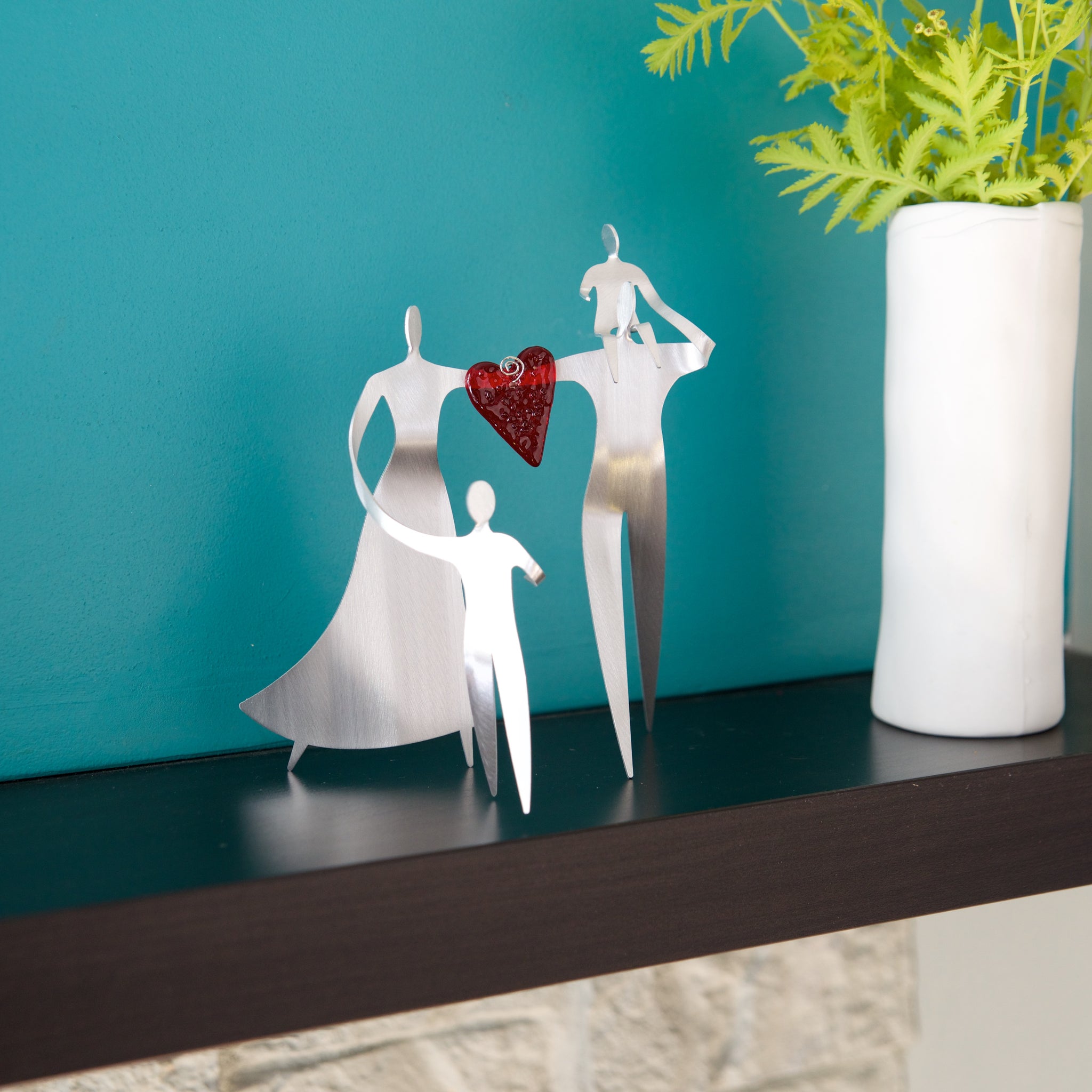 Family Circle with Heart - by Sondra Gerber - ©Sondra Gerber - Metal Petal Art LLC