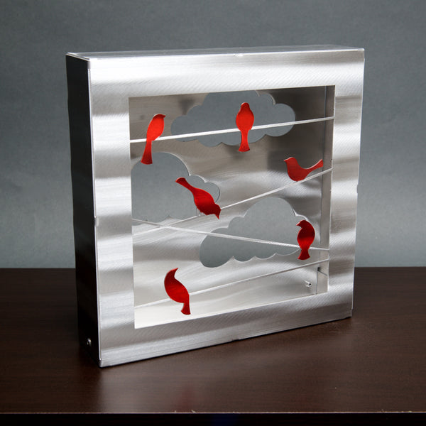 Birds on a Wire Box - by Sondra Gerber - ©Sondra Gerber - Metal Petal Art LLC