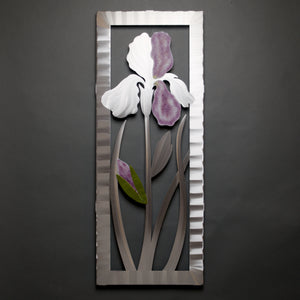 Iris with Glass - by Sondra Gerber - ©Sondra Gerber - Metal Petal Art LLC