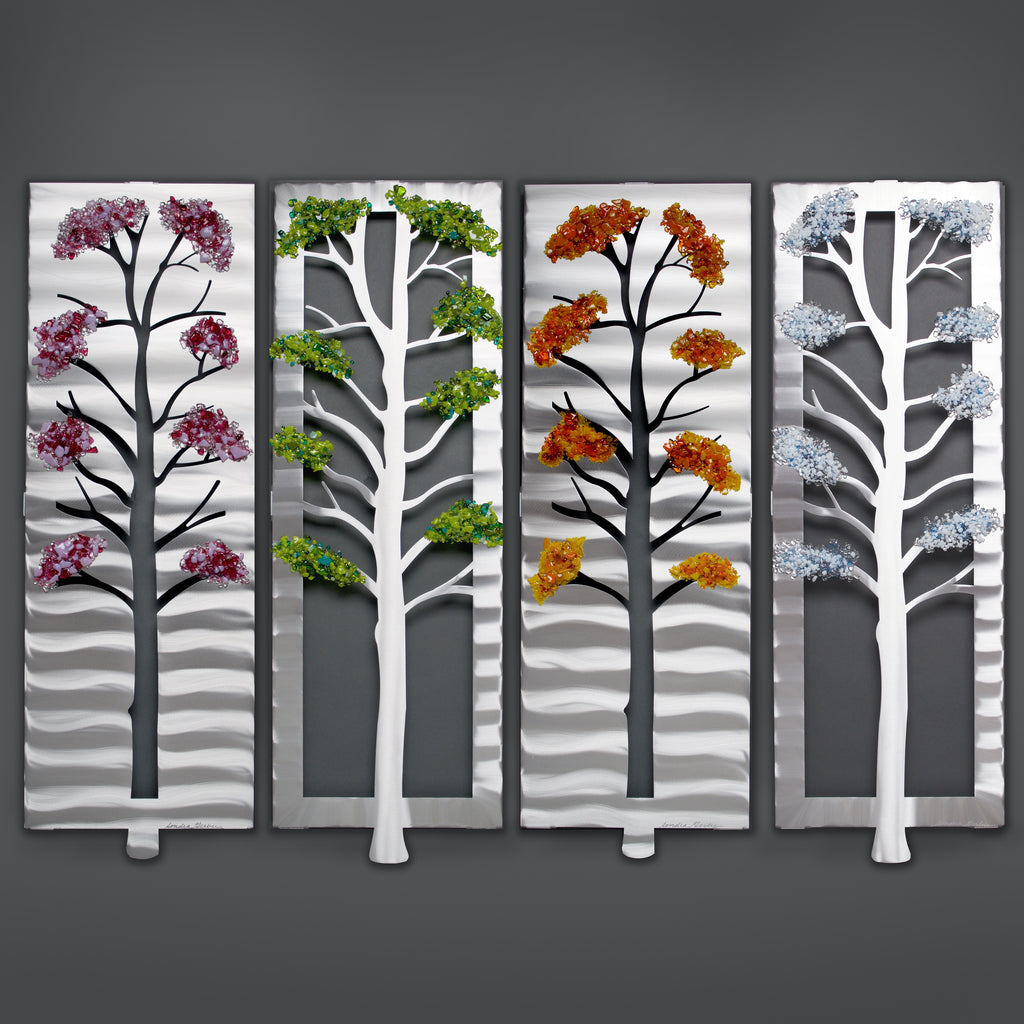 Four Seasons with Glass – Sondra Gerber - Metal Petal Art