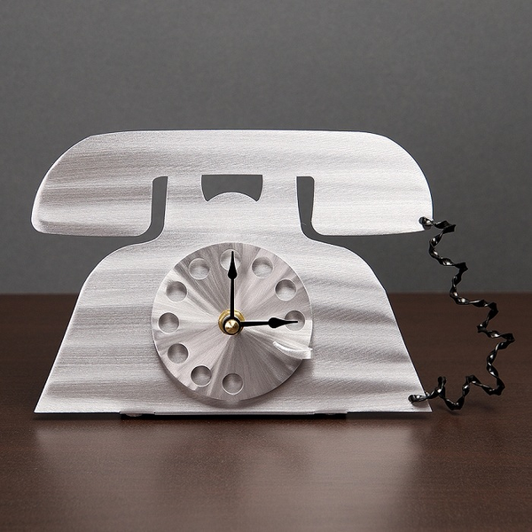 Talk Time Clock and Letter Holder - by Sondra Gerber - ©Sondra Gerber - Metal Petal Art LLC
