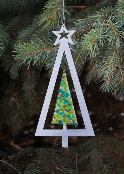Twist Tree Ornament - by Sondra Gerber - ©Sondra Gerber - Metal Petal Art LLC